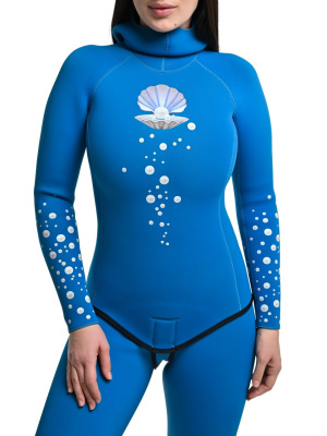 Гидрокостюм для фридайвинга бирюза «Жемчуг», 3мм