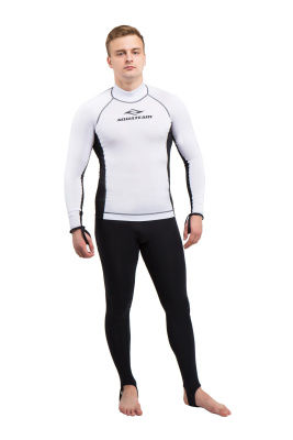 Гидрокостюм Лайкровый Черно-белый для водных видов спорта
